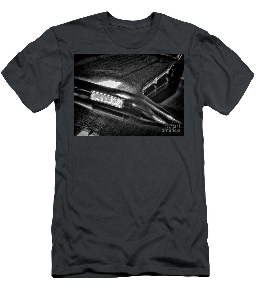 Ford Mustang 351 Hood Scoop Black and White Paul Ward T-Shirt