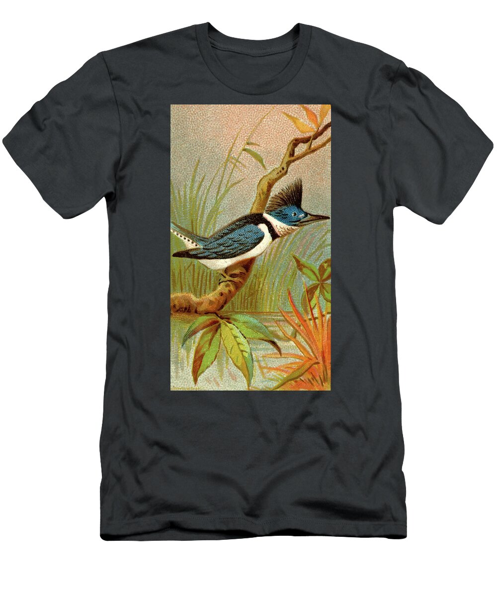 Kingfisher Vintage Animal Illustration Picked and Shared T-Shirt