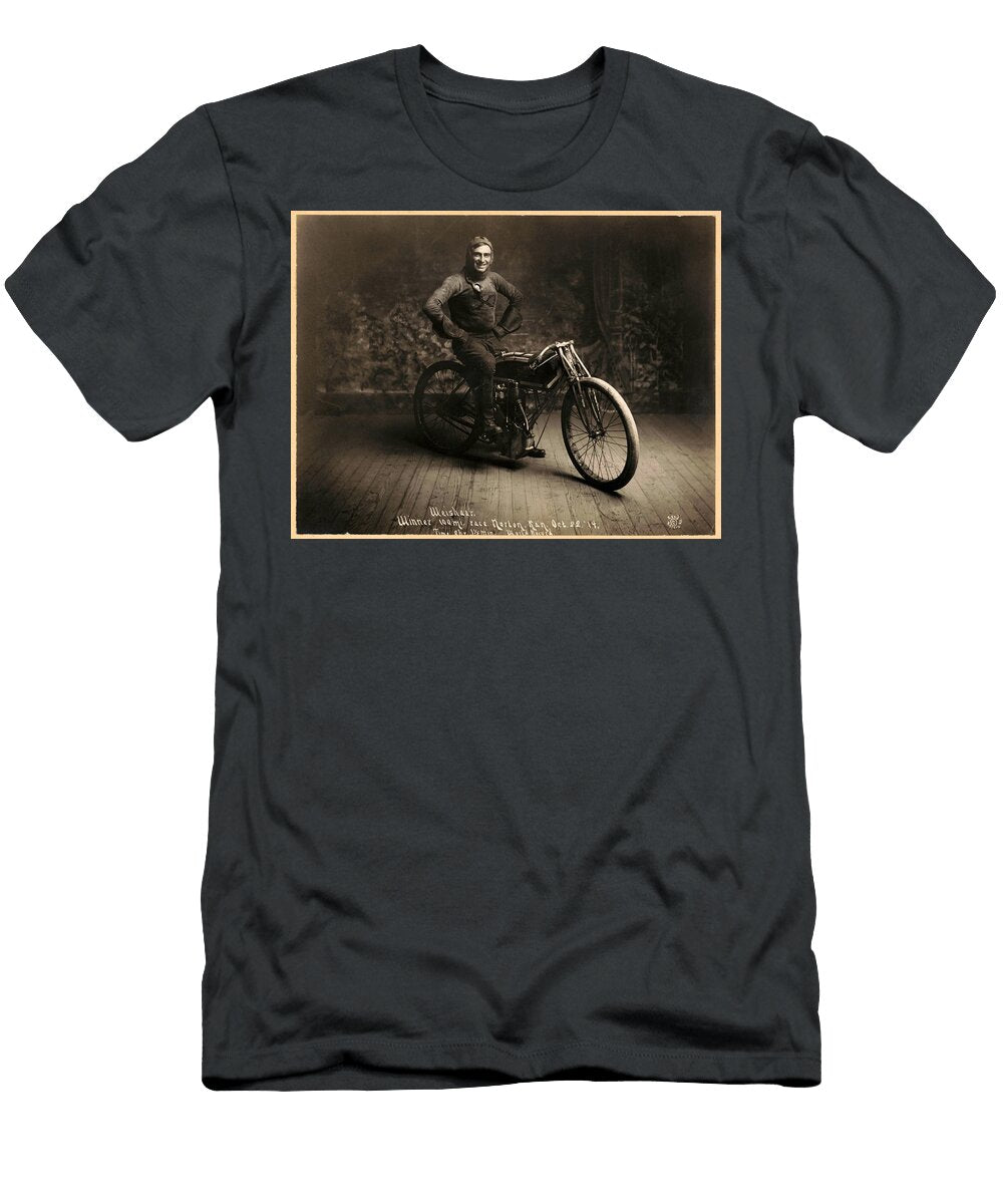 Motorcycle Racer Circa 1914 David Hinds T-Shirt