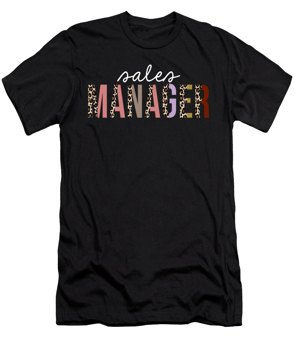 Sales Manager Leopard Print Funny Appreciation Jensen Cena T-Shirt