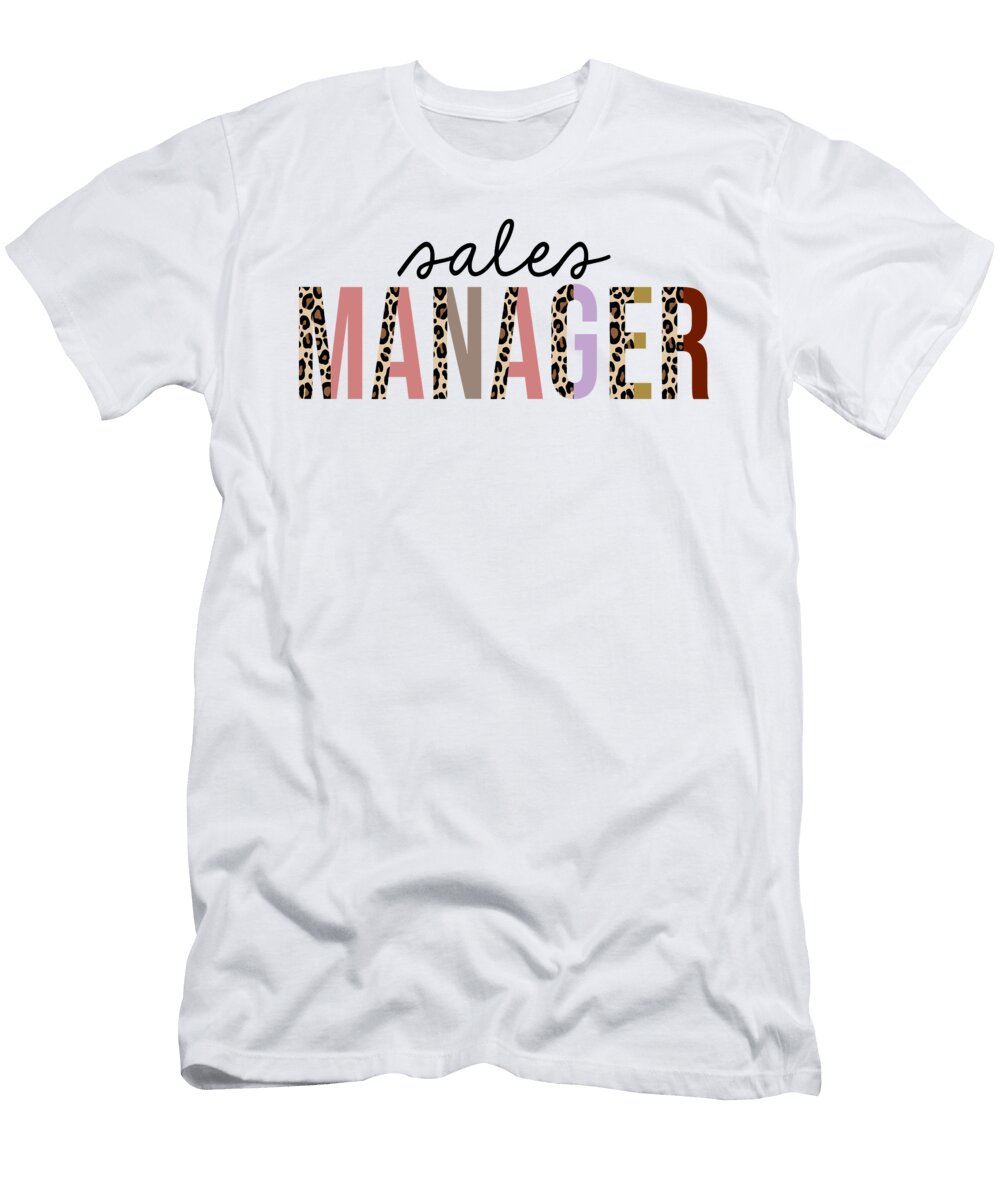 Sales Manager Leopard Print Funny Jensen Cena T-Shirt