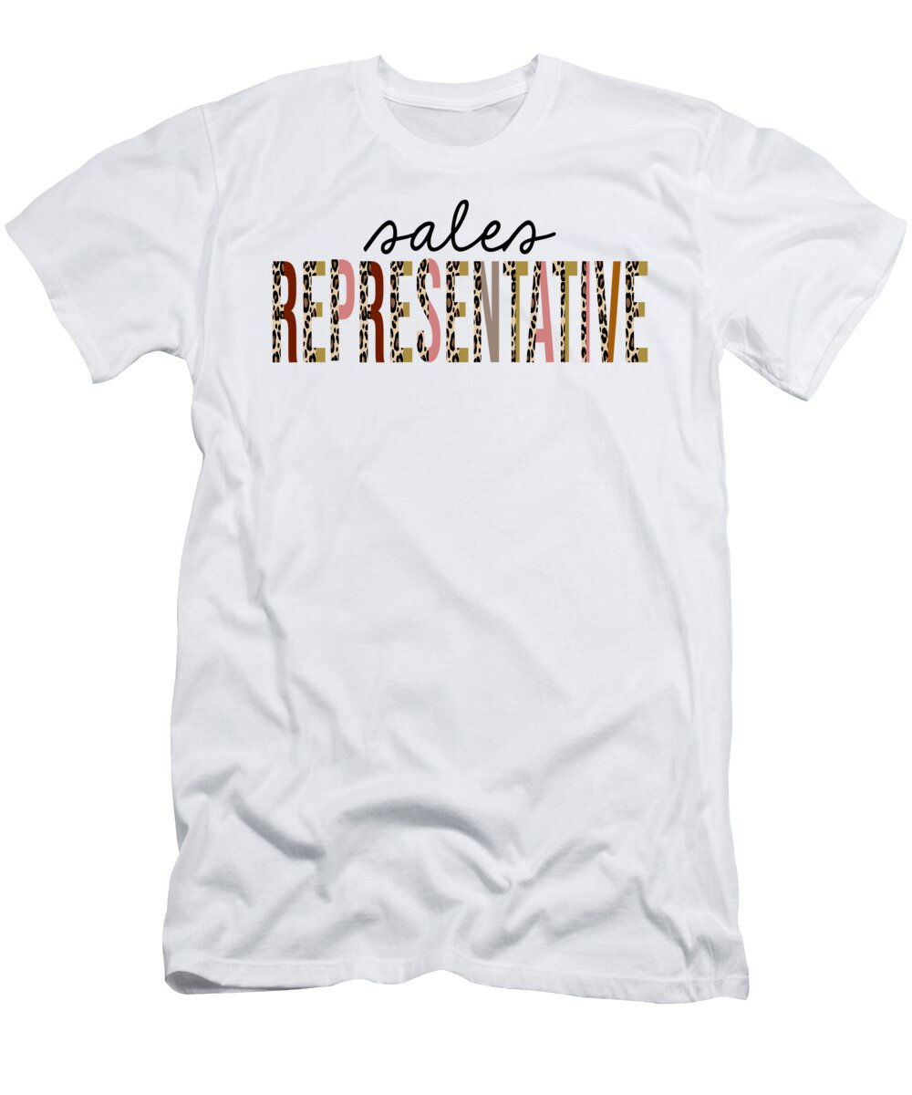 Sales Representative Leopard Print Funny Jensen Cena T-Shirt